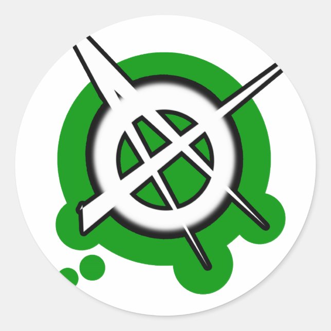 Adesivo Redondo caras punk música ANARCHY PUNK ROCK (Frente)