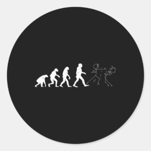 Adesivo Redondo Caratê de Evolução Funny Karate Figura