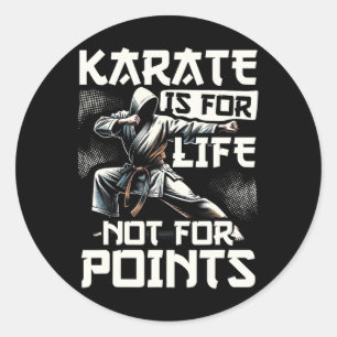 Adesivo Redondo Caratê Engraçado Para Homens Judô - Karate É Para