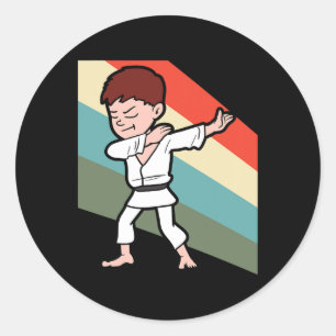 Adesivo Redondo Caratê Judô Jujutsu Taekwondo Kickboxing Dabbing D