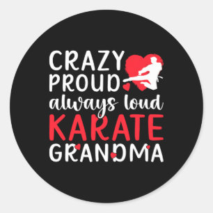 Adesivo Redondo Caratê Louco Orgulhoso Avó Karate Avó Karate Avó 1