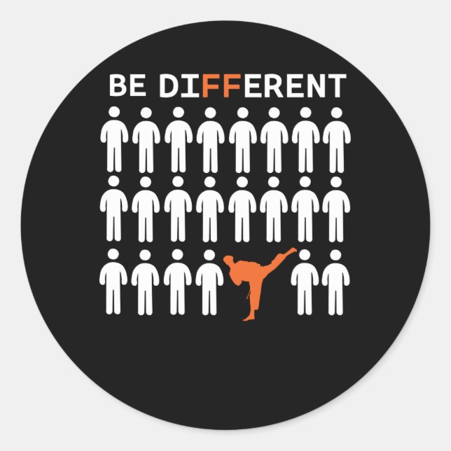 Adesivo Redondo Carateiros São Diferentes! (Frente)