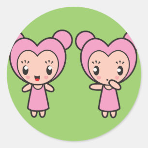 Adesivo Redondo Caráter de sinal da estrela - Gêmeos