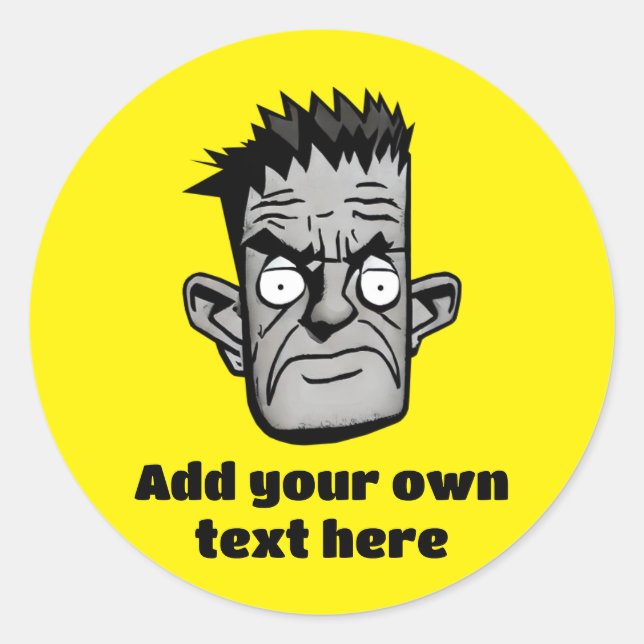 Adesivo Redondo Caráter masculino (Frente)