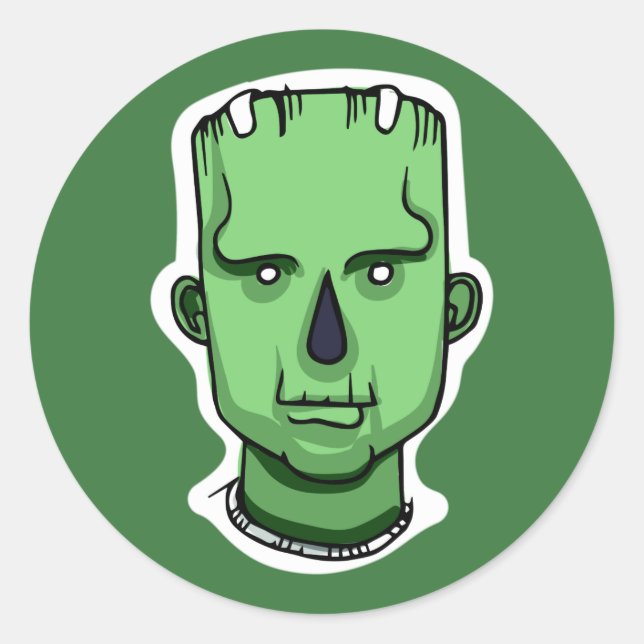 Adesivo Redondo Carateres de Halloween autocolantes personalizados (Frente)