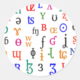 Adesivo Redondo Caráteres de IPA