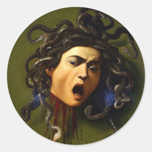 Adesivo Redondo Caravaggio Medusa (1597)