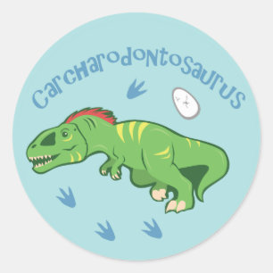 Adesivo Redondo Carcharodontosauro Cujo