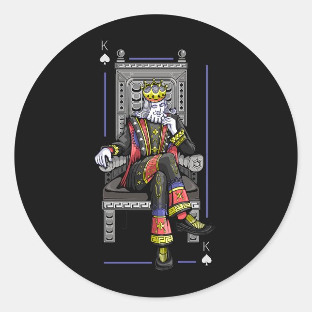 Adesivo Redondo Card King (Frente)