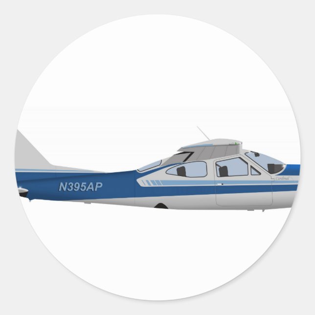Adesivo Redondo Cardeal Cessna 177RG 395395 (Frente)