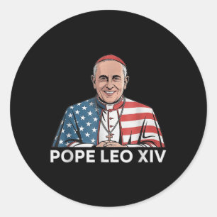 Adesivo Redondo Cardeal Robert Francis Impede o Papa Leo Xiv Ameri