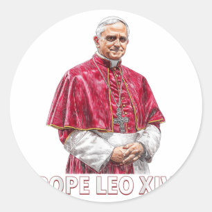 Adesivo Redondo Cardeal Robert Impede Camisa Papa Leo Xiv _8