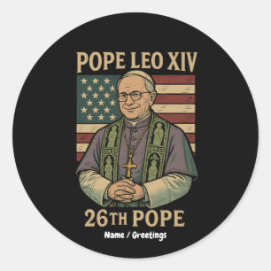 Adesivo Redondo Cardeal Robert Impede Pope Eleito Leo XIV