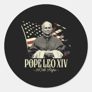 Adesivo Redondo Cardeal Robert Prevost Shirt Pope Leo Xiv
