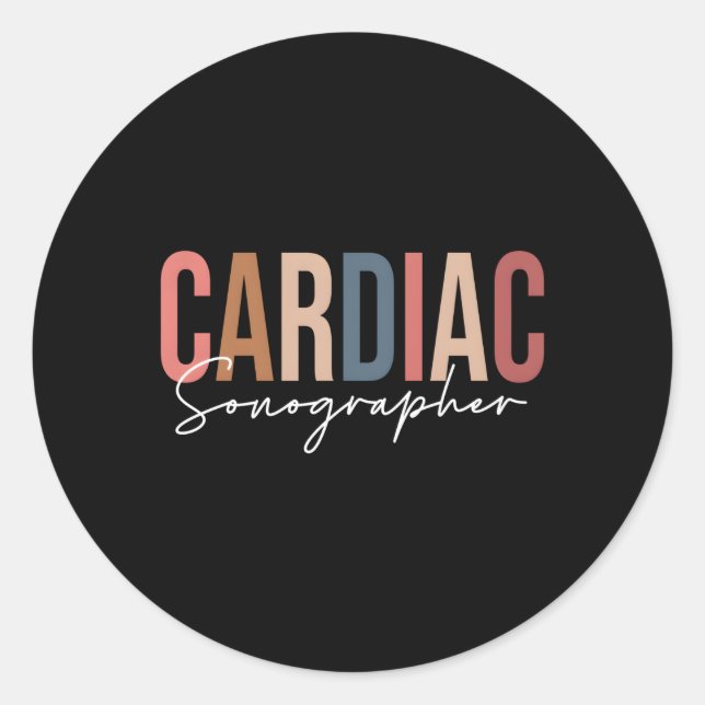 Adesivo Redondo Cardiac Sonógrafo Radiology Tech X-Ray Tech Mamm (Frente)