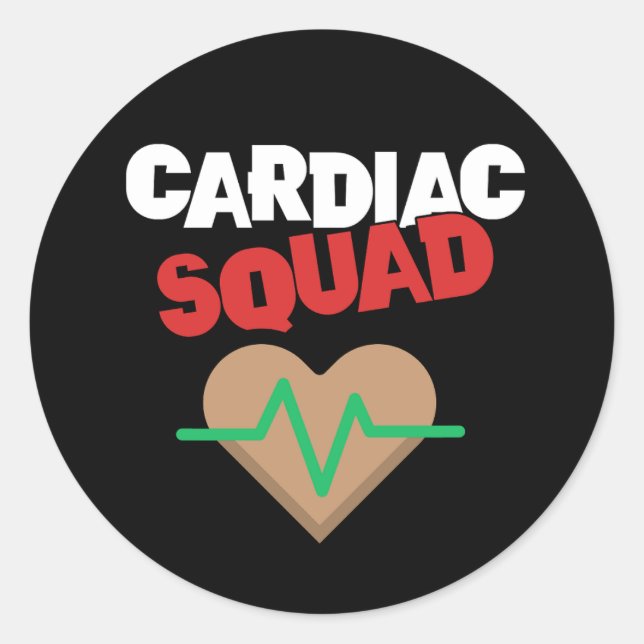 Adesivo Redondo Cardiac Squad Nurse Department (Frente)