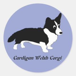 Adesivo Redondo Cardigan Welsh Corgi