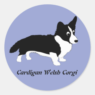 Adesivo Redondo Cardigan Welsh Corgi