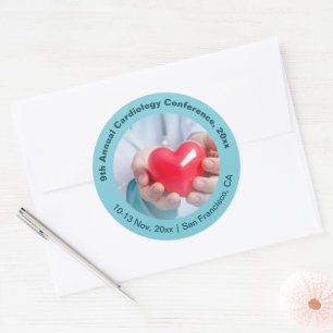 Adesivo Redondo Cardiologia Conferência médica cardiotorácica