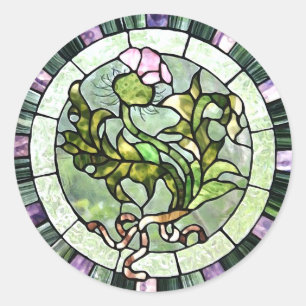 Adesivo Redondo Cardo escocês