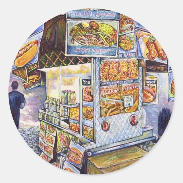 Adesivo Redondo Carga de trabalho artística extraordinária (Frente)