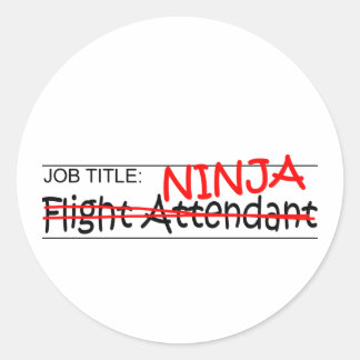 Adesivo Redondo Cargo Ninja - Atendedor de Voo