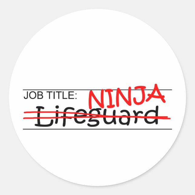 Adesivo Redondo Cargo Ninja - Lifeguard (Frente)