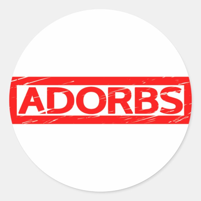 Adesivo Redondo Carimbo Adorbs (Frente)