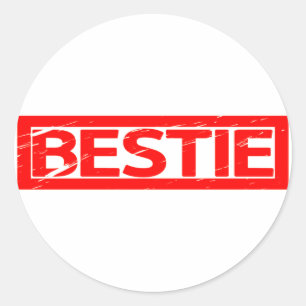 Adesivo Redondo Carimbo Bestie