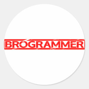 Adesivo Redondo Carimbo Brogrammer