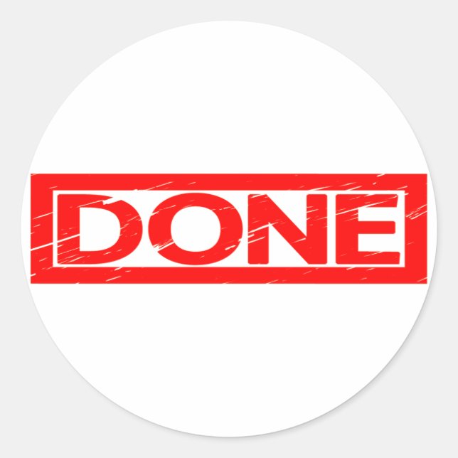 Adesivo Redondo Carimbo Concluído (Frente)