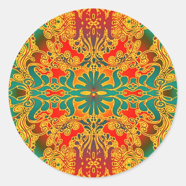 Adesivo Redondo carimbo da mente (Frente)