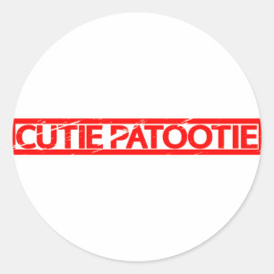 Adesivo Redondo Carimbo da Patootia Cutie