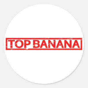 Adesivo Redondo Carimbo de Banana Superior