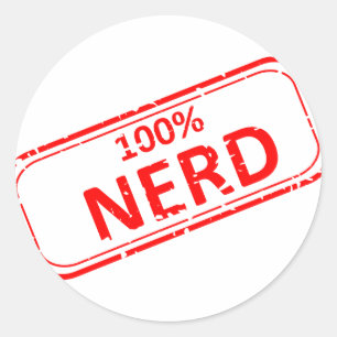 Adesivo Redondo Carimbo de borracha de 100% Nerd