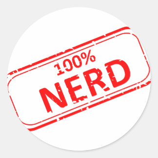 Adesivo Redondo Carimbo de borracha de 100% Nerd