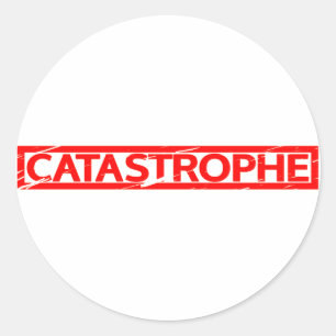 Adesivo Redondo Carimbo de Catástrofe