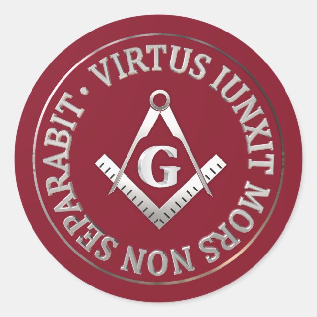 Adesivo Redondo Carimbo de cera maçônica (Frente)