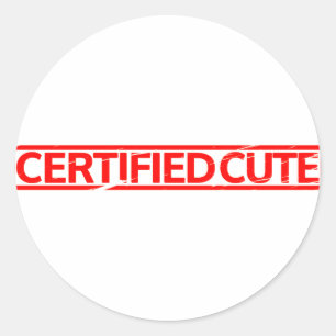 Adesivo Redondo Carimbo de Cubo Certificado