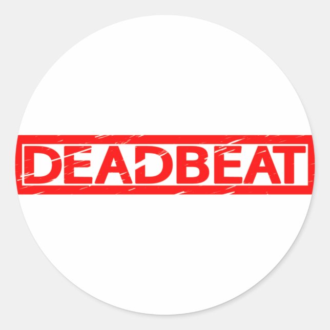 Adesivo Redondo Carimbo de Deadbeat (Frente)
