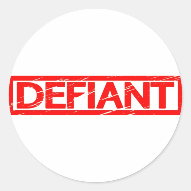 Adesivo Redondo Carimbo de Defiant (Frente)