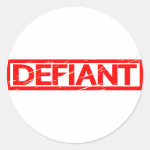Adesivo Redondo Carimbo de Defiant
