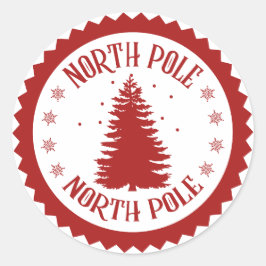 Adesivo Redondo Carimbo de entrega do polo norte