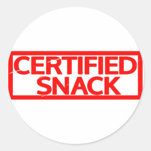 Adesivo Redondo Carimbo de snack certificado