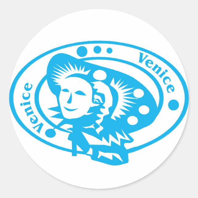 Adesivo Redondo Carimbo de Veneza (Frente)