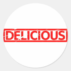 Adesivo Redondo Carimbo Delicioso