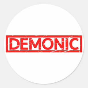 Adesivo Redondo Carimbo Demônico