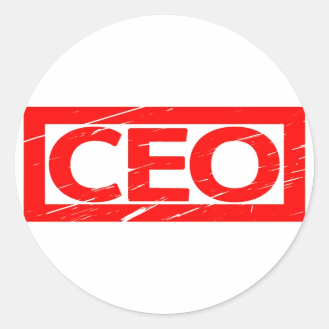 Adesivo Redondo Carimbo do CEO (Frente)