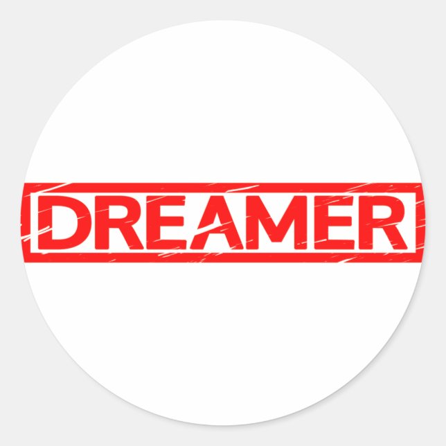 Adesivo Redondo Carimbo do Dreamer (Frente)