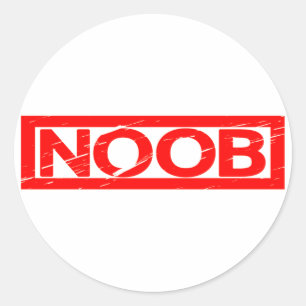 Adesivo Redondo Carimbo do Noob